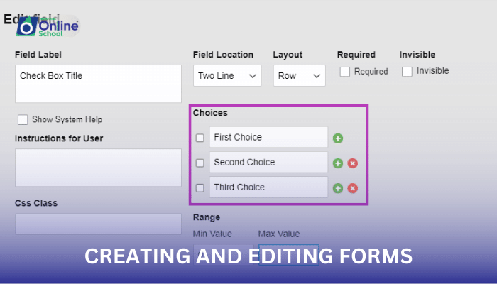 Lesson 12: Creating and Editing Forms